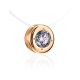 Invisible Necklace With Crystal In Gold The Aurora, Length: 42, image , picture 3