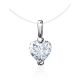 Heart Shaped Pendant Invisible Necklace The Aurora, image 