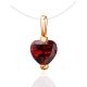 Red Crystal Pendant Necklace The Aurora, Length: 38, image 