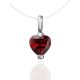 Invisible Necklace With Red Heart Pendant The Aurora, image 