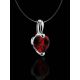 Invisible Necklace With Red Heart Pendant The Aurora, image , picture 2