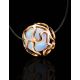 Invisible Necklace With Synthetic Opal In Gold The Aurora, Length: 40, image , picture 2