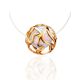 Invisible Necklace With Synthetic Opal In Gold The Aurora, Length: 40, image , picture 3