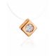 Golden Pendant Invisible Necklace The Aurora, Length: 38, image , picture 3