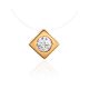 Golden Pendant Invisible Necklace The Aurora, Length: 40, image 