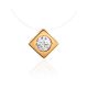 Golden Pendant Invisible Necklace The Aurora, Length: 38, image 