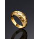 Glamorous Golden Ring With Diamonds, Ring Size: 9 / 19, image , picture 2