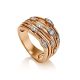 Bold Golden Ring With 27 Diamonds, Ring Size: 8 / 18, image 