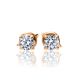 Bold White Crystal Stud Earrings In Gold, image , picture 3