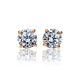 Bold White Crystal Stud Earrings In Gold, image , picture 3
