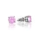 Bold Pink Crystal Stud Earrings In Silver, image 