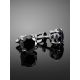 Bold Black Crystal Studs The Aurora, image , picture 2