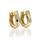 Stylish Diamond Earrings In Gold, image , picture 2