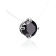 Invisible Necklace With Black Crystal Pendant The Aurora, image , picture 3