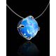 Invisible Necklace With Chameleon Synthetic Opal In Silver The Aurora, image , picture 2