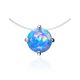 Invisible Necklace With Chameleon Synthetic Opal In Silver The Aurora, image 