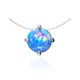 Invisible Necklace With Chameleon Synthetic Opal In Silver The Aurora, image 