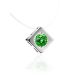Invisible Necklace With Green Crystal Pendant The Aurora, image , picture 3
