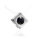 Invisible Necklace With Black Crystal Pendant The Aurora, image , picture 3