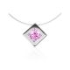 Fishing Line Necklace With Pink Crystal Pendant The Aurora, image 