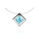 Stylish Fishing Line Necklace With Light Blue Crystal The Aurora, image 