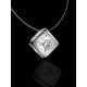Fishing Line Necklace With White Crystal Pendant The Aurora, image , picture 2