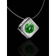 Invisible Necklace With Green Crystal Pendant The Aurora, image , picture 2