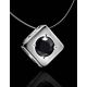 Invisible Necklace With Black Crystal Pendant The Aurora, image , picture 2
