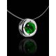 Invisible Chain Necklace With Green Crystal The Aurora, image , picture 2