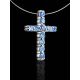 Invisible Necklace With Crystal Cross Pendant The Aurora, image , picture 2
