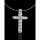 Invisible Necklace With Crystal Cross Pendant The Aurora, image , picture 2