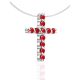 Invisible Necklace With Crystal Cross Pendant The Aurora, image , picture 3