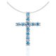 Invisible Necklace With Crystal Cross Pendant The Aurora, image 