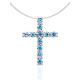 Invisible Necklace With Crystal Cross Pendant The Aurora, image 