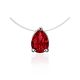 Invisible Necklace With Red Crystal The Aurora, image 