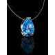 Invisible Necklace With Light Blue Drop Crystal The Aurora, image , picture 2
