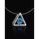 Invisible Necklace With Triangle Silver Pendant The Aurora, image , picture 2
