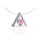 Invisible Necklace With Pink Crystal The Aurora, image , picture 3