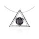 Invisible Necklace With Triangle Silver Pendant The Aurora, image 