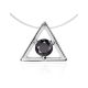 Invisible Necklace With Triangle Silver Pendant The Aurora, image 