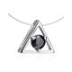 Invisible Necklace With Triangle Silver Pendant The Aurora, image , picture 3