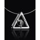 Invisible Necklace With Triangle Silver Pendant The Aurora, image , picture 2