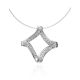Invisible Necklace With Silver Pendant The Aurora, image 