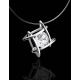 Invisible Necklace With White Crystal In Silver The Aurora, image , picture 2