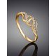 White Crystals Golden Ring, Ring Size: 7 / 17.5, image , picture 2