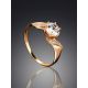 Channel Set Crystal Ring In Gold, Ring Size: 6.5 / 17, image , picture 2