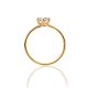Stunning Golden Ring With Crystals, Ring Size: 6.5 / 17, image , picture 3