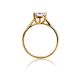 Solitaire Crystal Golden Ring, Ring Size: 6 / 16.5, image , picture 3