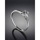 Iridescent Crystal Centerpiece Ring In Silver, Ring Size: 9 / 19, image , picture 2