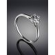 Iridescent Crystal Centerpiece Ring In Silver, Ring Size: 6 / 16.5, image , picture 2
